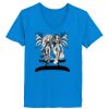 Ladies’  Junior Fine Jersey V-Neck Longer Length T-Shirt Thumbnail