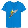 Ladies’  Junior Fine Jersey V-Neck Longer Length T-Shirt Thumbnail