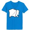 Ladies’  Junior Fine Jersey V-Neck Longer Length T-Shirt Thumbnail