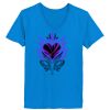 Ladies’  Junior Fine Jersey V-Neck Longer Length T-Shirt Thumbnail