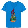Ladies’  Junior Fine Jersey V-Neck Longer Length T-Shirt Thumbnail