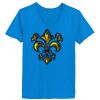 Ladies’  Junior Fine Jersey V-Neck Longer Length T-Shirt Thumbnail