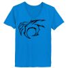 Ladies’  Junior Fine Jersey V-Neck Longer Length T-Shirt Thumbnail
