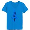 Ladies’  Junior Fine Jersey V-Neck Longer Length T-Shirt Thumbnail