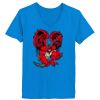 Ladies’  Junior Fine Jersey V-Neck Longer Length T-Shirt Thumbnail