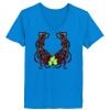 Ladies’  Junior Fine Jersey V-Neck Longer Length T-Shirt Thumbnail