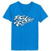 Ladies’  Junior Fine Jersey V-Neck Longer Length T-Shirt Thumbnail