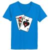 Ladies’  Junior Fine Jersey V-Neck Longer Length T-Shirt Thumbnail