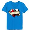 Ladies’  Junior Fine Jersey V-Neck Longer Length T-Shirt Thumbnail