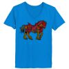 Ladies’  Junior Fine Jersey V-Neck Longer Length T-Shirt Thumbnail