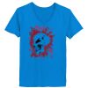 Ladies’  Junior Fine Jersey V-Neck Longer Length T-Shirt Thumbnail