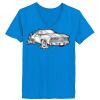 Ladies’  Junior Fine Jersey V-Neck Longer Length T-Shirt Thumbnail