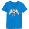 Ladies’  Junior Fine Jersey V-Neck Longer Length T-Shirt Thumbnail