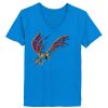 Ladies’  Junior Fine Jersey V-Neck Longer Length T-Shirt Thumbnail