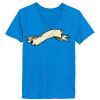 Ladies’  Junior Fine Jersey V-Neck Longer Length T-Shirt Thumbnail