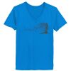 Ladies’  Junior Fine Jersey V-Neck Longer Length T-Shirt Thumbnail