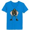 Ladies’  Junior Fine Jersey V-Neck Longer Length T-Shirt Thumbnail