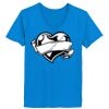 Ladies’  Junior Fine Jersey V-Neck Longer Length T-Shirt Thumbnail