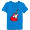 Ladies’  Junior Fine Jersey V-Neck Longer Length T-Shirt Thumbnail