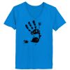 Ladies’  Junior Fine Jersey V-Neck Longer Length T-Shirt Thumbnail