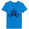 Ladies’  Junior Fine Jersey V-Neck Longer Length T-Shirt Thumbnail