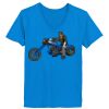 Ladies’  Junior Fine Jersey V-Neck Longer Length T-Shirt Thumbnail