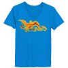 Ladies’  Junior Fine Jersey V-Neck Longer Length T-Shirt Thumbnail