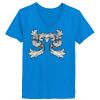 Ladies’  Junior Fine Jersey V-Neck Longer Length T-Shirt Thumbnail