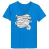 Ladies’  Junior Fine Jersey V-Neck Longer Length T-Shirt Thumbnail