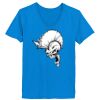Ladies’  Junior Fine Jersey V-Neck Longer Length T-Shirt Thumbnail