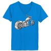 Ladies’  Junior Fine Jersey V-Neck Longer Length T-Shirt Thumbnail