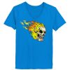 Ladies’  Junior Fine Jersey V-Neck Longer Length T-Shirt Thumbnail