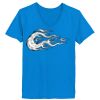 Ladies’  Junior Fine Jersey V-Neck Longer Length T-Shirt Thumbnail