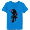 Ladies’  Junior Fine Jersey V-Neck Longer Length T-Shirt Thumbnail