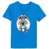 Ladies’  Junior Fine Jersey V-Neck Longer Length T-Shirt Thumbnail