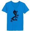 Ladies’  Junior Fine Jersey V-Neck Longer Length T-Shirt Thumbnail
