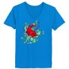 Ladies’  Junior Fine Jersey V-Neck Longer Length T-Shirt Thumbnail