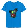Ladies’  Junior Fine Jersey V-Neck Longer Length T-Shirt Thumbnail