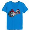 Ladies’  Junior Fine Jersey V-Neck Longer Length T-Shirt Thumbnail