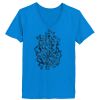Ladies’  Junior Fine Jersey V-Neck Longer Length T-Shirt Thumbnail