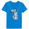Ladies’  Junior Fine Jersey V-Neck Longer Length T-Shirt Thumbnail