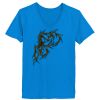 Ladies’  Junior Fine Jersey V-Neck Longer Length T-Shirt Thumbnail