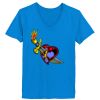 Ladies’  Junior Fine Jersey V-Neck Longer Length T-Shirt Thumbnail