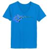 Ladies’  Junior Fine Jersey V-Neck Longer Length T-Shirt Thumbnail