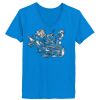 Ladies’  Junior Fine Jersey V-Neck Longer Length T-Shirt Thumbnail