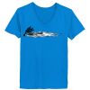 Ladies’  Junior Fine Jersey V-Neck Longer Length T-Shirt Thumbnail