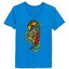 Ladies’  Junior Fine Jersey V-Neck Longer Length T-Shirt Thumbnail