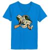 Ladies’  Junior Fine Jersey V-Neck Longer Length T-Shirt Thumbnail