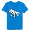 Ladies’  Junior Fine Jersey V-Neck Longer Length T-Shirt Thumbnail