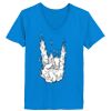 Ladies’  Junior Fine Jersey V-Neck Longer Length T-Shirt Thumbnail